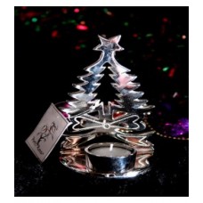 Christmas Tree Tealight Holder Aluminium 17 x 10 x 7cm